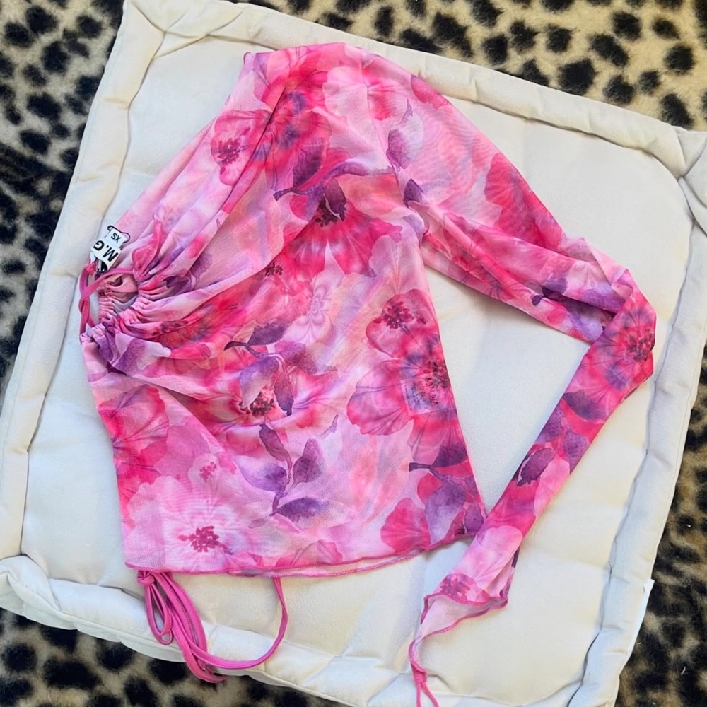 Floral Pink Long Sleeve Top